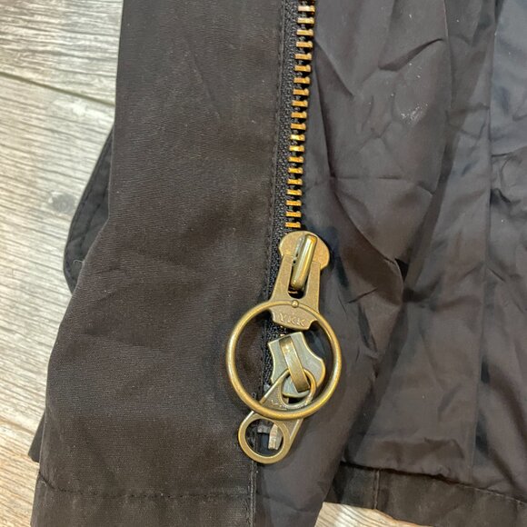 TH Barbour Beadale / Ashby Wax Style Black Jacket Parka M - Picture 6 of 11